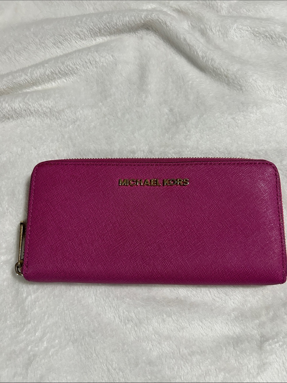 Michael Kors Hot Pink Zip-Around Continental Wallet